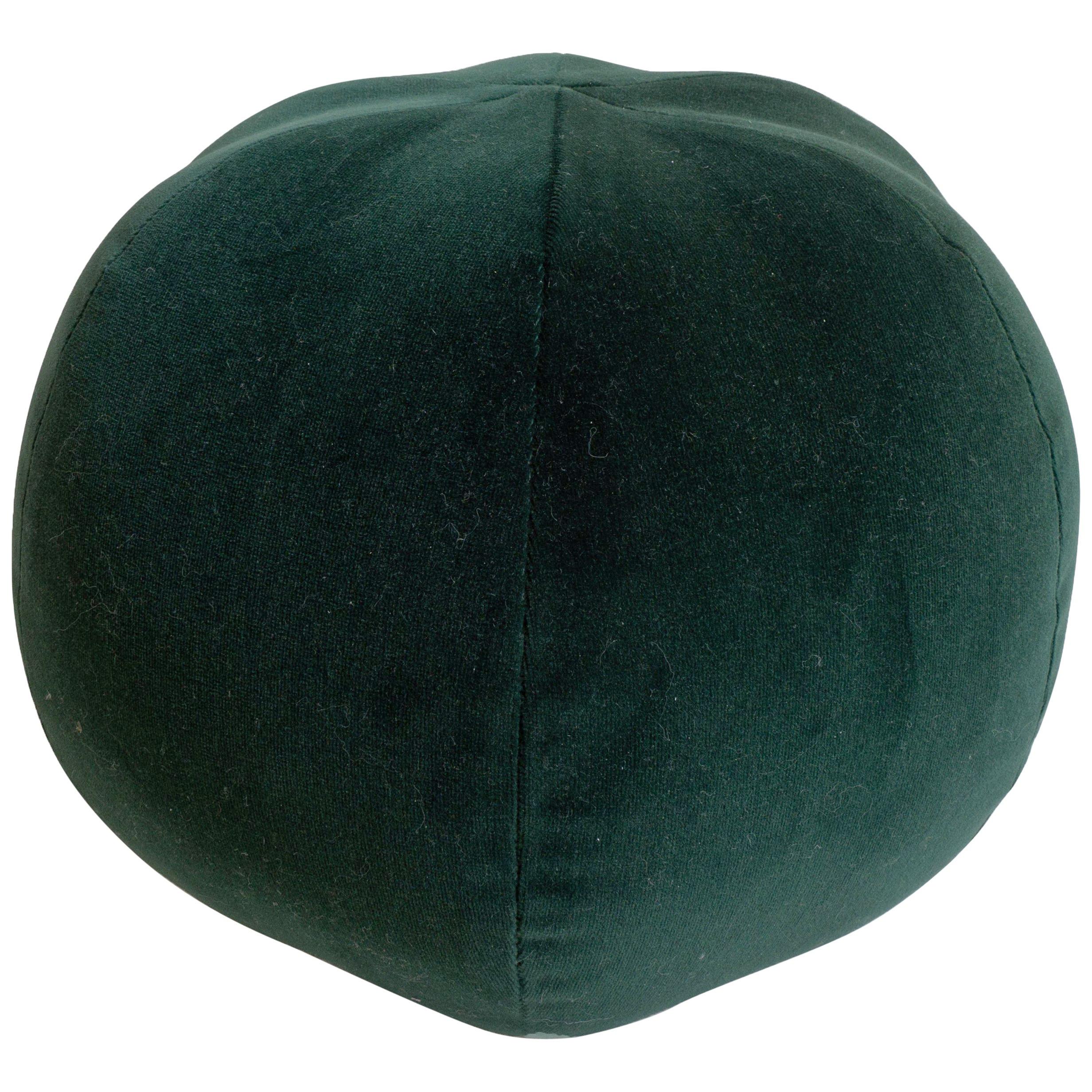 Modern Green Velvet Ball Pillow For Sale