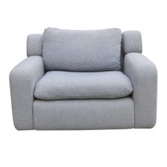 Futuristischer moderner grauer gepolsterter Sessel von George Kasparian aus den 1980er Jahren