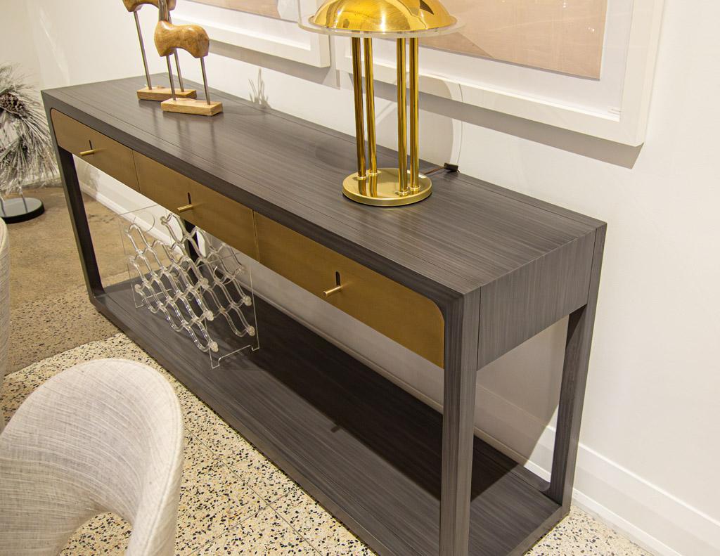 modern grey console table