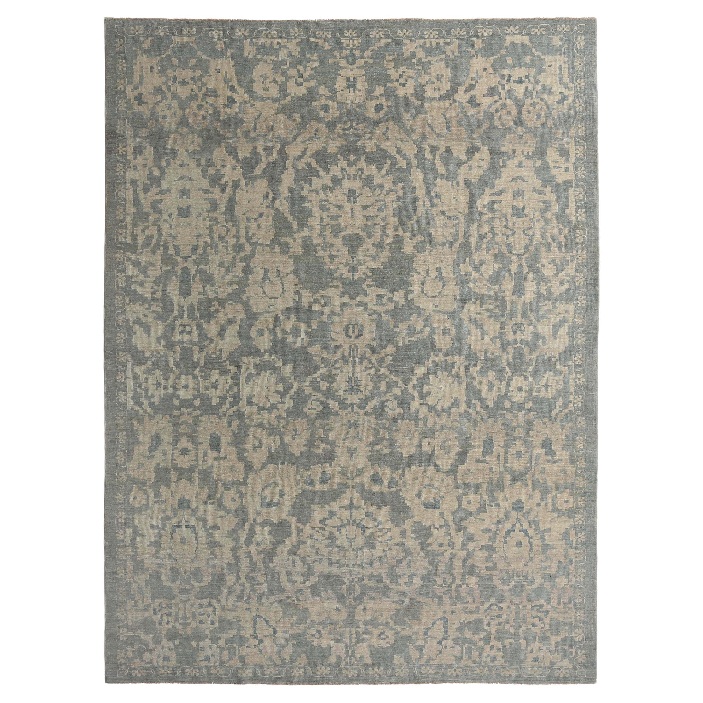 Modern Grey Handmade Sultanabad For Sale