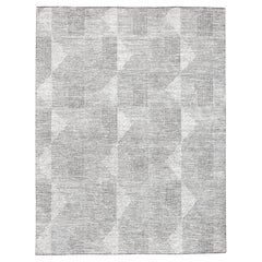 Moderno Gris Marfil Geométrico  Alfombra de lana 12'x15'9''