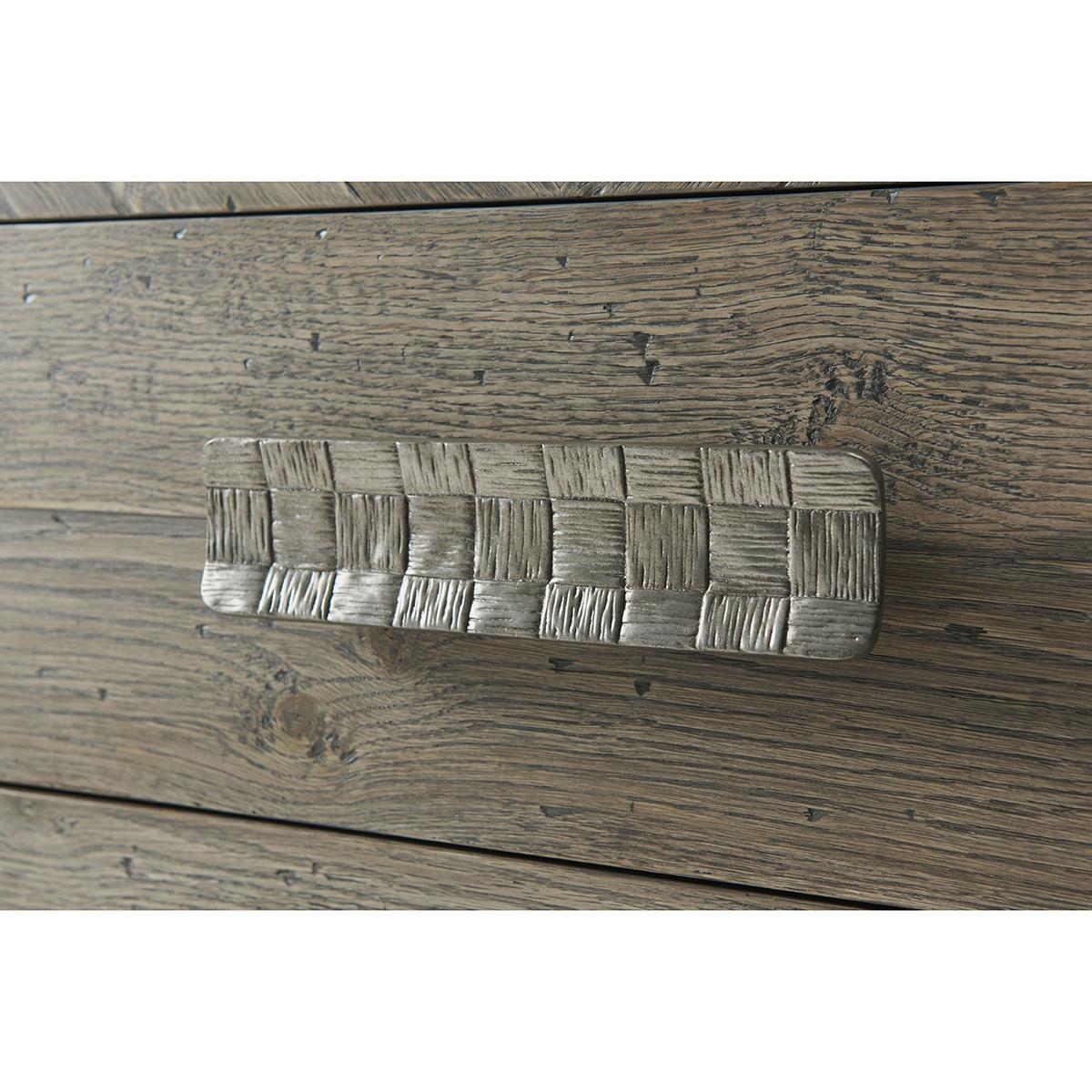 Contemporary Modern Grey Oak Chest of Drawers For Sale