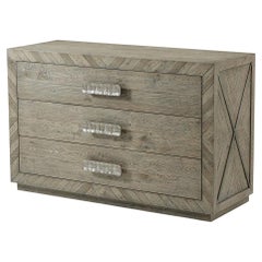 Modern Grey Oak Chest of Drawers