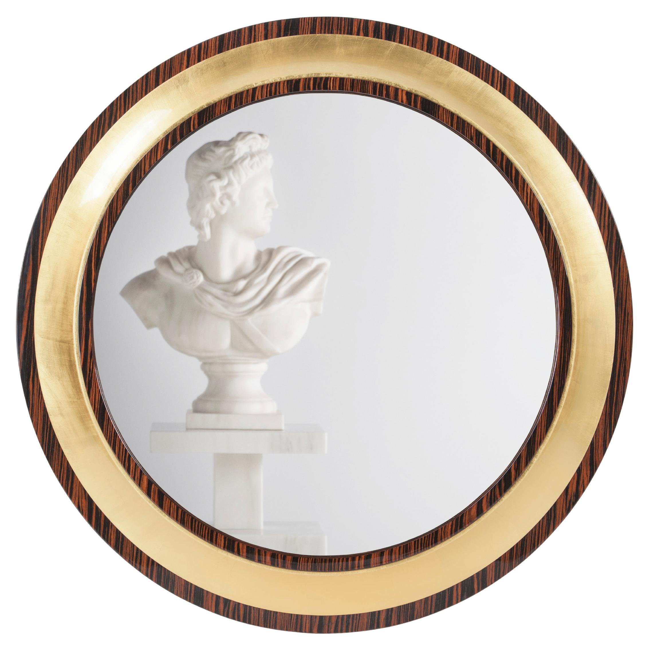 Moderner Grifo-Wandspiegel mit Blattgold, handgefertigt in Portugal von Greenapple