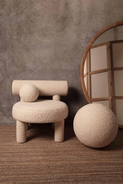 Accent Bauhaus Lounge Chair in Faux Sheepskin — Gropius CS1 by NOOM