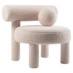 Silla baja Gropius Modern CS1 Fluffy Edition de piel de oveja sintética by Noom