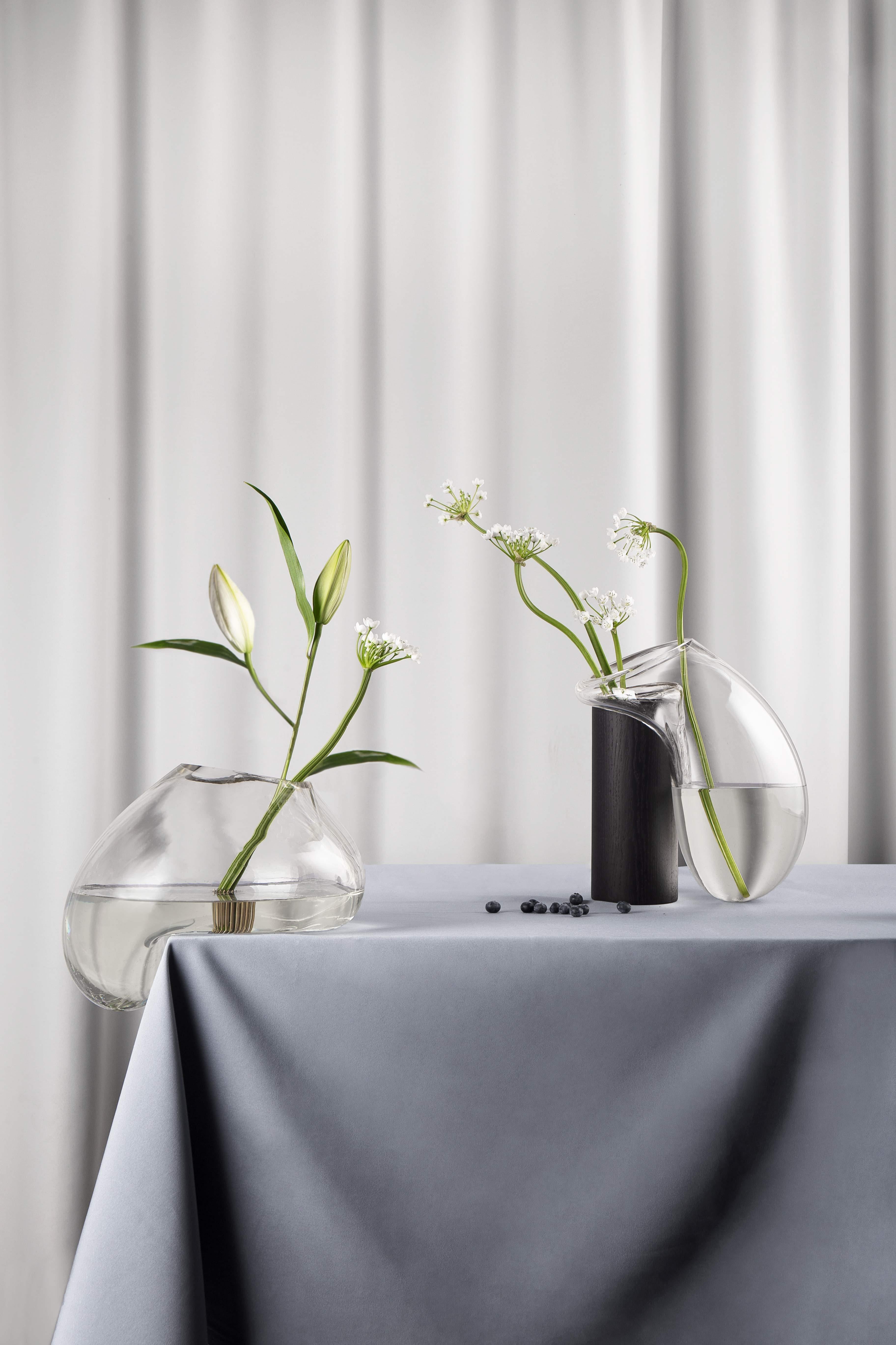 Contemporary Modern Gutta Vase CS1 by Noom in Blown Transparent glass