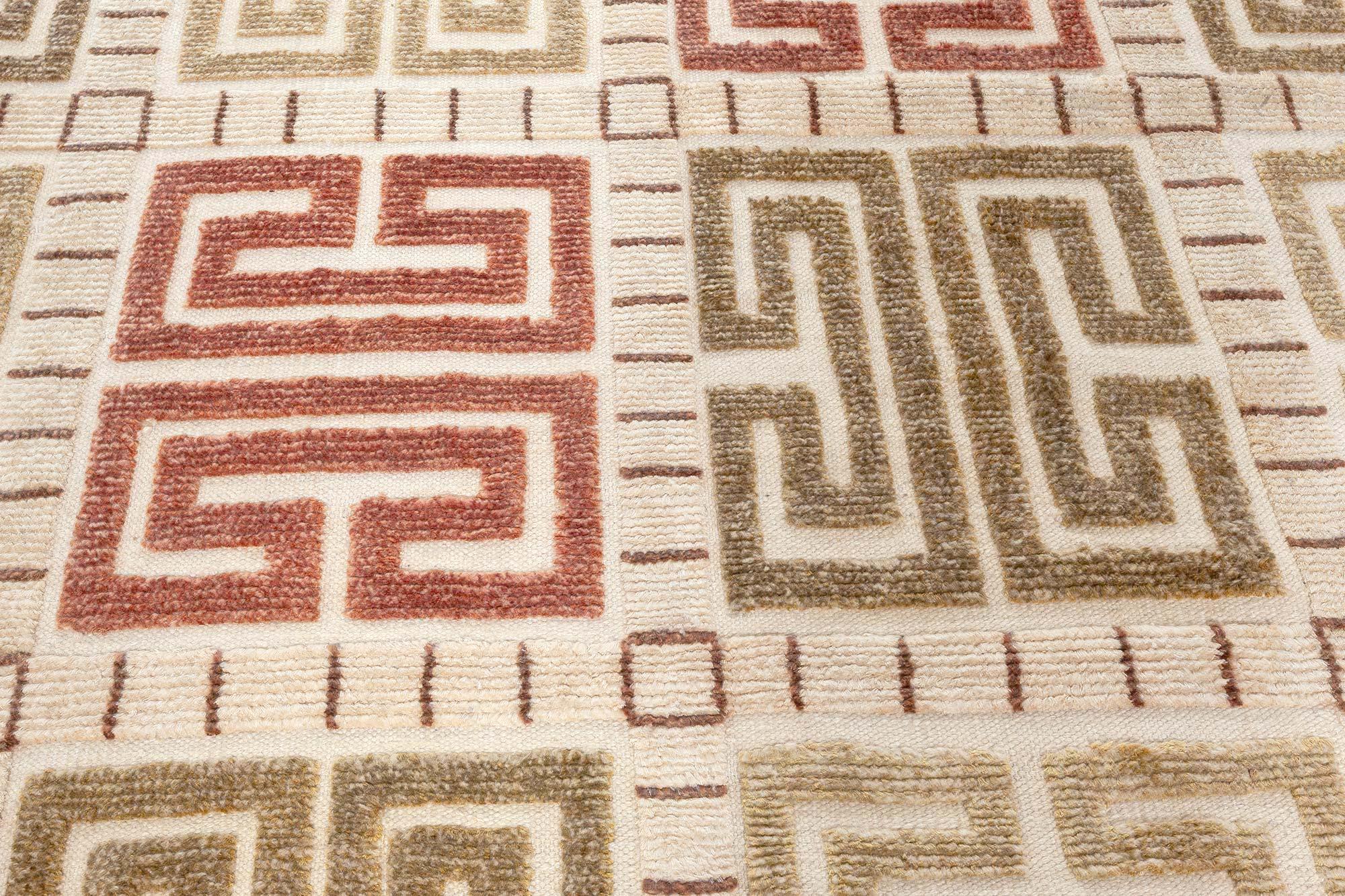 Tapis suédois moderne à demi-pièces de Doris Leslie Blau
Taille : 16'1