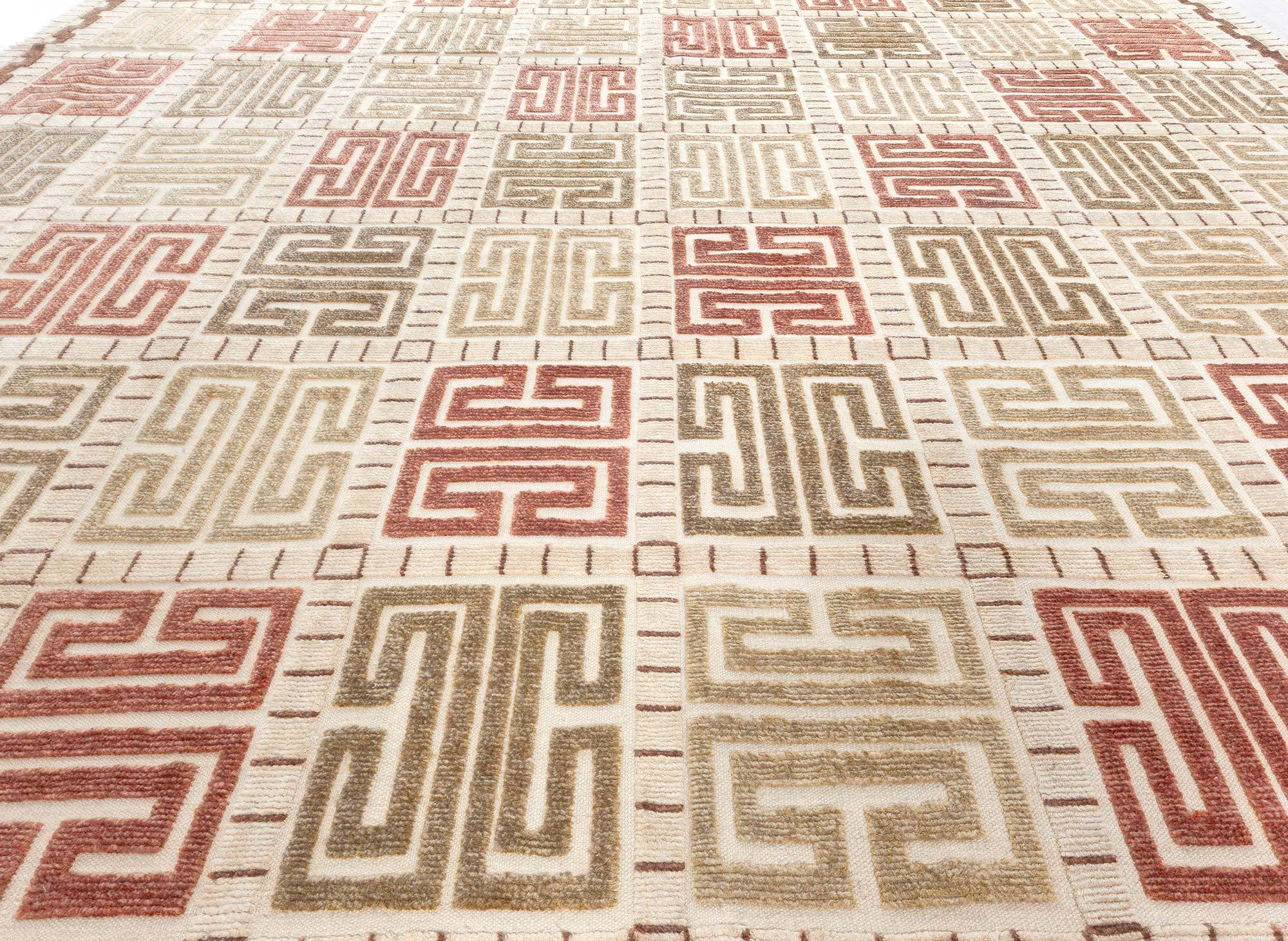 Scandinave Tapis suédois moderne à demi-pièces de Doris Leslie Blau en vente
