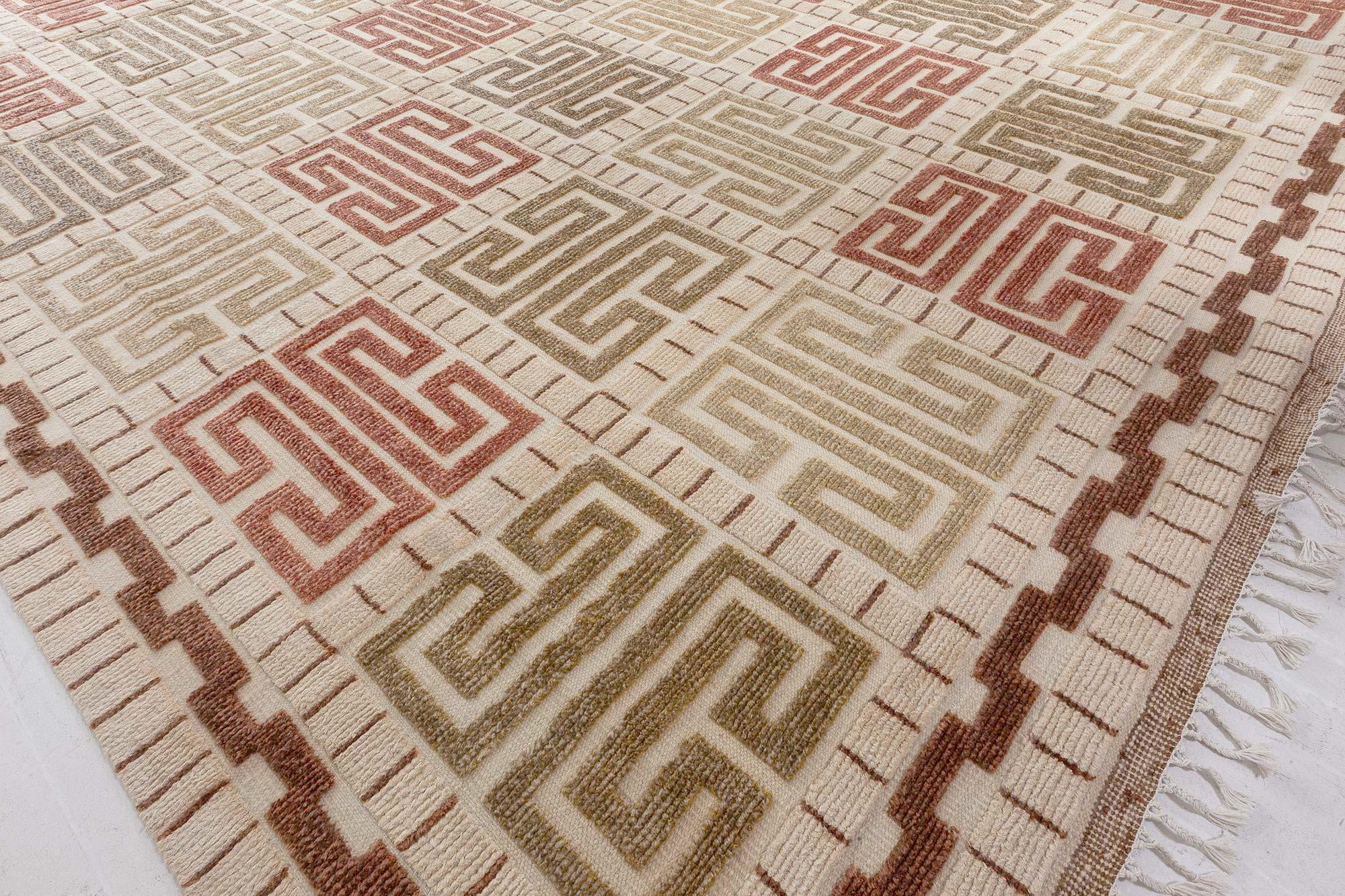XXIe siècle et contemporain Tapis suédois moderne à demi-pièces de Doris Leslie Blau en vente