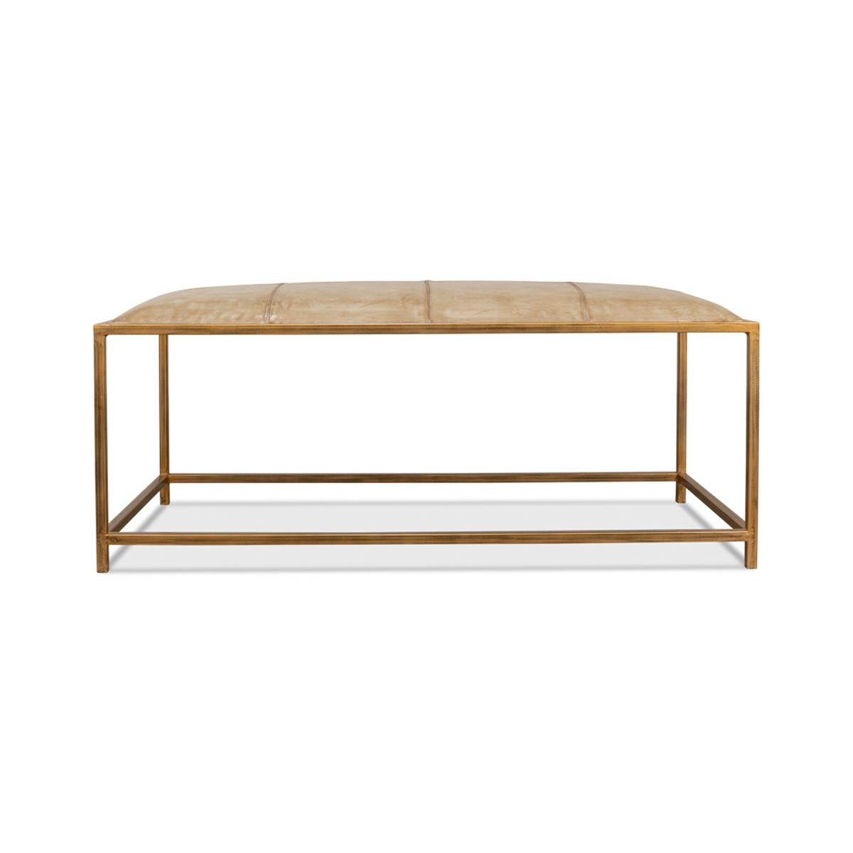 Leather Modern Hall Bench For Sale
