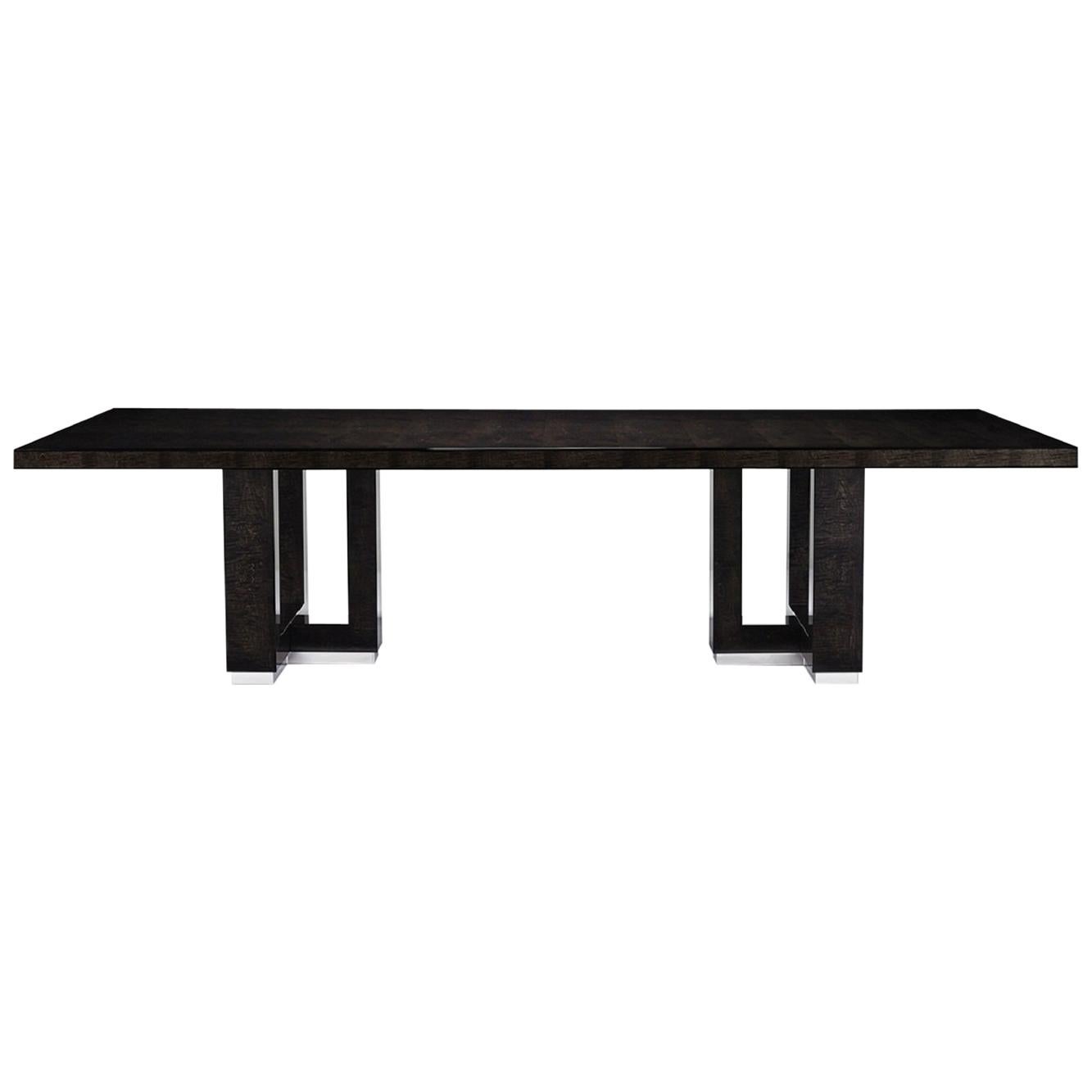 Davidson's Modern, Rectangular Hamilton Dining Table in a Sycamore Black Wood