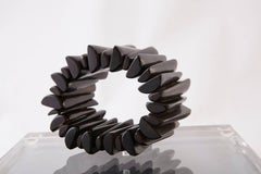 Modern Hand-Carved Ebony Bracelet, circa 1970s