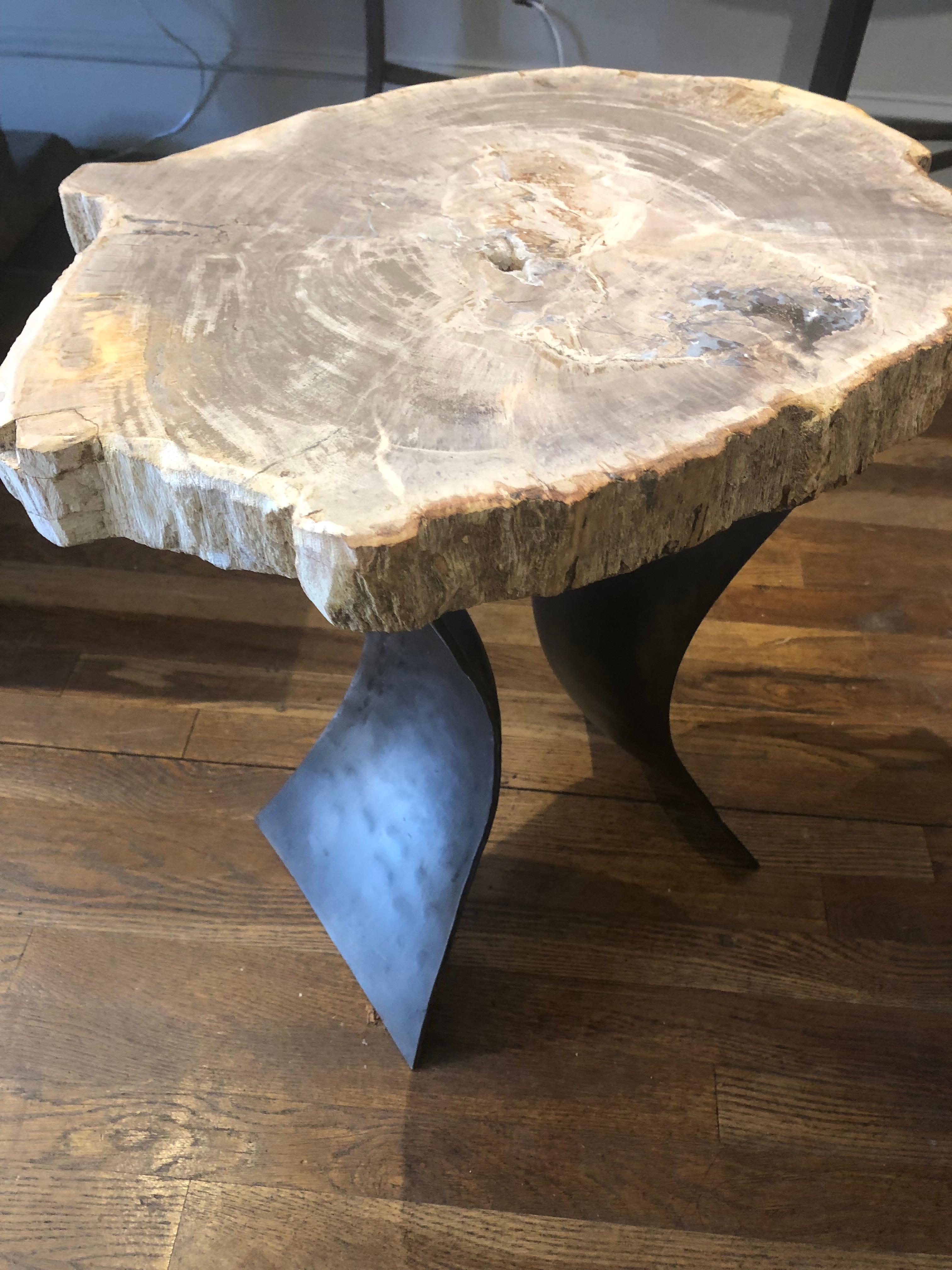 Modern Handcrafted Side Table In New Condition In Middleburg, VA