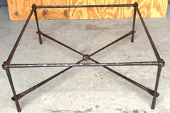 Table basse moderne en fer martelé à la main, Giovanni Banci pour Hermès