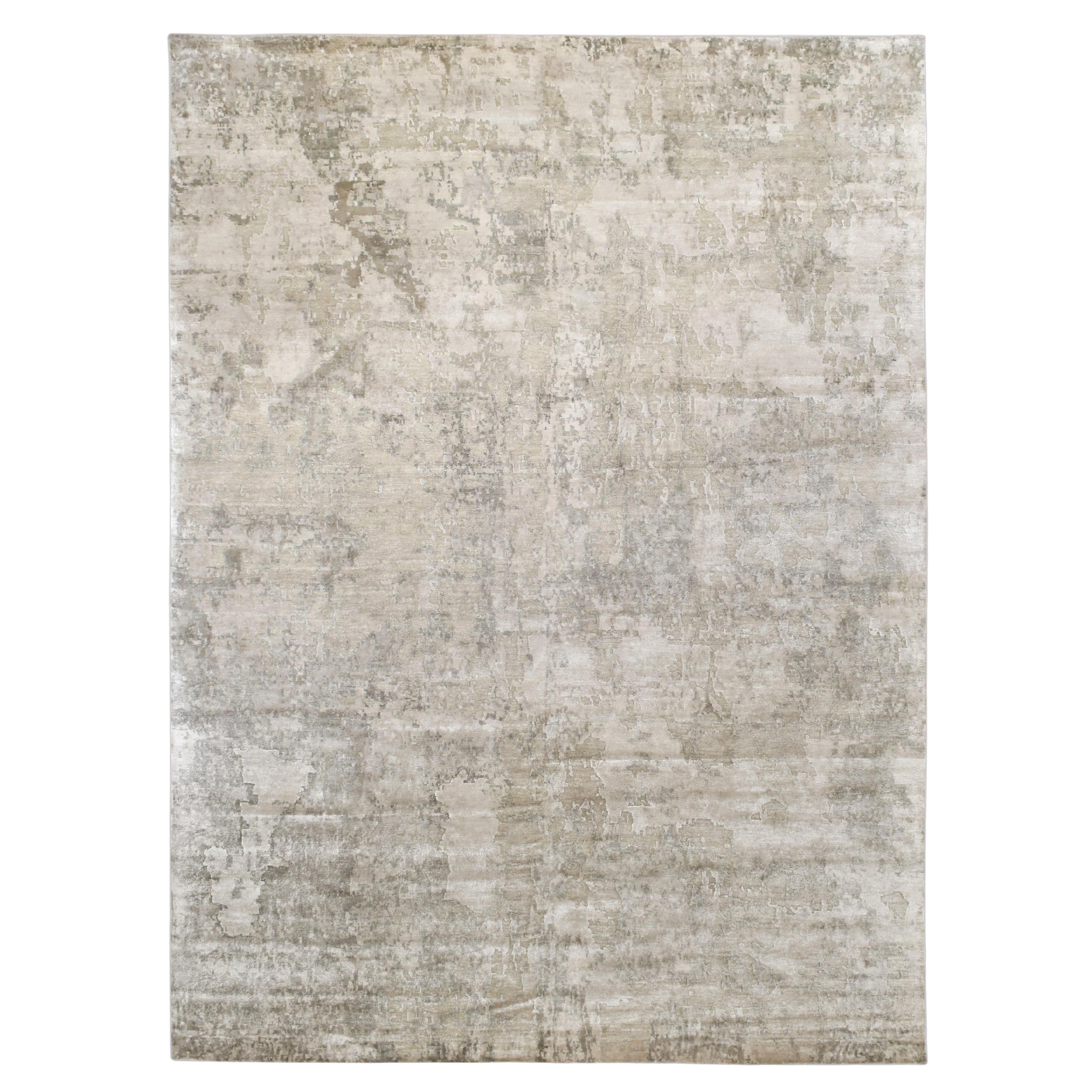 Modern Hand Knotted Bamboo Silk Rug 10'3''x14'