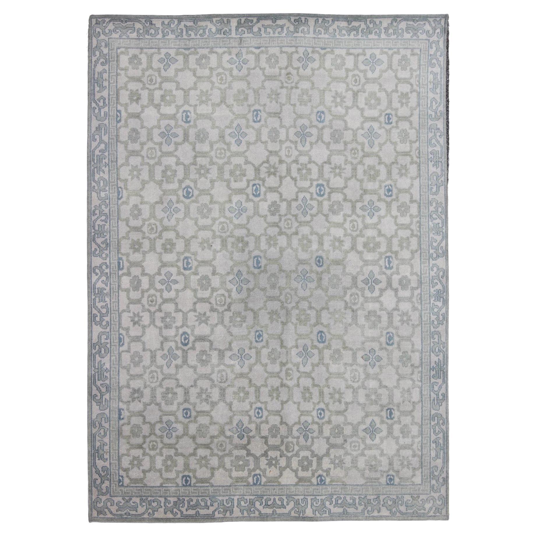 Keivan Woven Arts Hand-Knotted Khotan Rug in Wool with All-Over Design For Sale