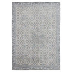 Keivan Woven Arts Hand-Knotted Khotan Rug in Wool with All-Over Design