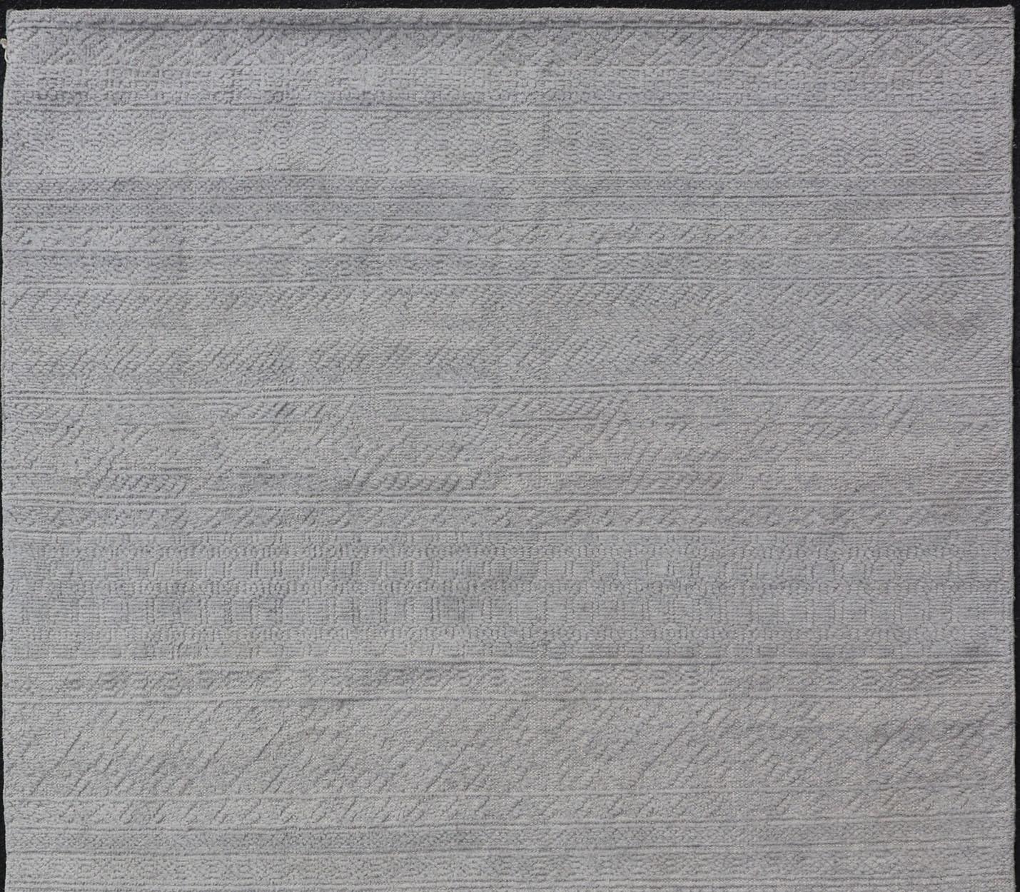 Tappeto Oushak moderno annodato a mano in lana con disegni sub-geometrici in crema 6'X 9' In condizioni Nuovo in vendita a Atlanta, GA