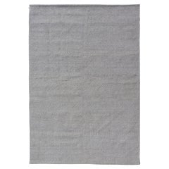 Moderner handgeknüpfter Oushak-Teppich aus Wolle mit subgeometrischem Design in Creme 6'X 9'