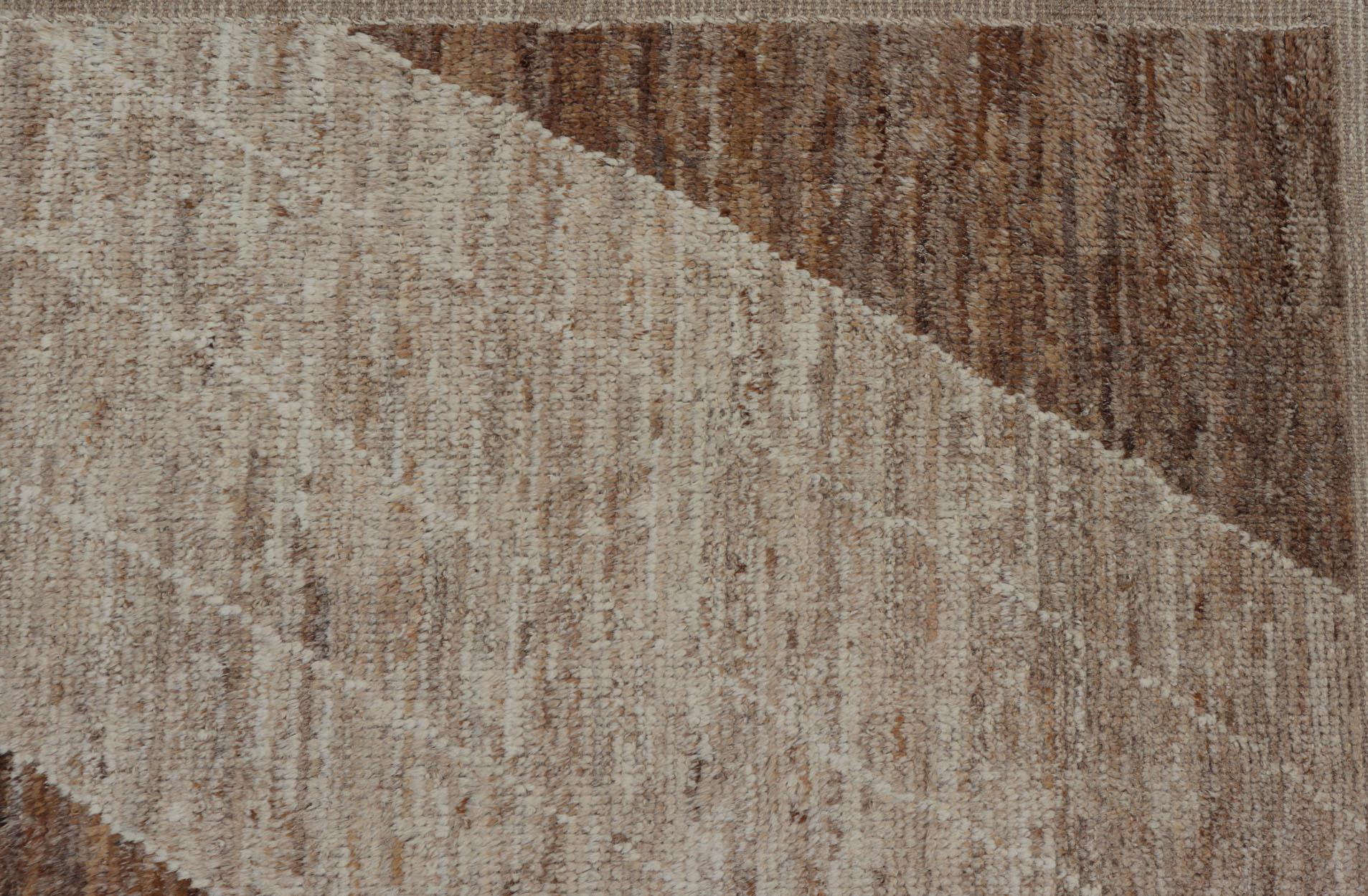 Moderner handgeknüpfter Teppich aus Wolle mit modernem Design von Keivan Woven Arts  im Angebot 3