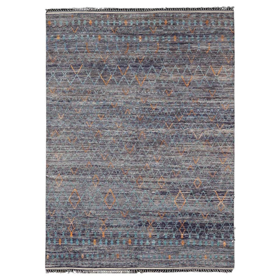 Modern Moroccan Area Rug, Preppy Argyle Meets Boho Chic For Sale at ...