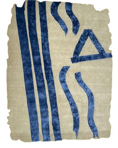 Tappeto moderno in seta e lana annodato a mano di Dinodo Studio 240x170