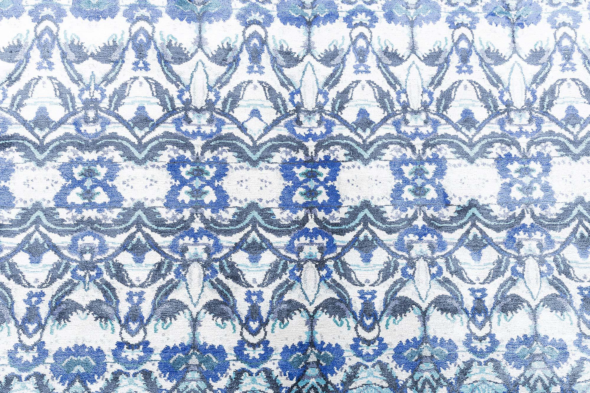 Modern Hand-Knotted Silk Rug by Doris Leslie Blau
Size: 9'0