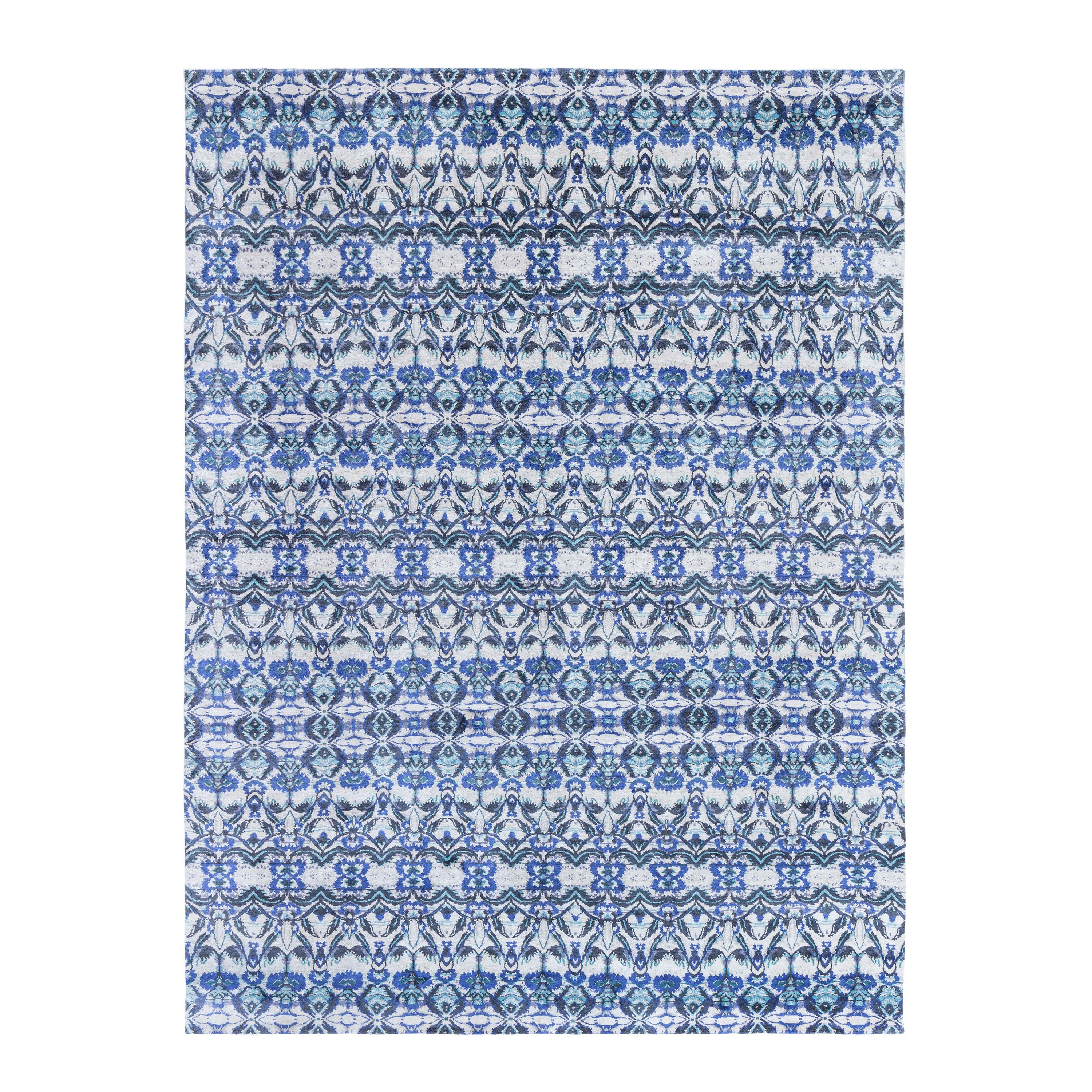 Modern Hand-Knotted Silk Rug by Doris Leslie Blau