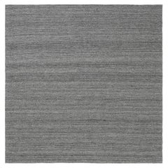 Modern Hand-Knotted Striped Charcoal Handmade Rug "Shale" by Doris Leslie Blau