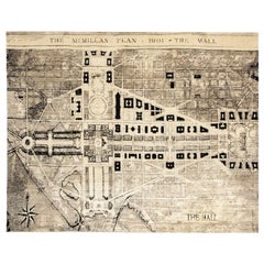 Tapis contemporain d
une carte persane contemporaine « Washington DC » d
Orley Shabahang