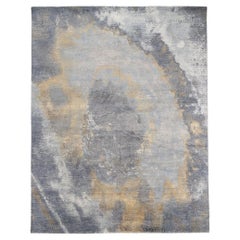 Modern Hand-Knotted Wool & Bamboo Silk Rug – 8' x 10'