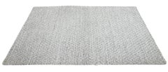 Modern Hand Loom White/Gray Custom Wool Rug