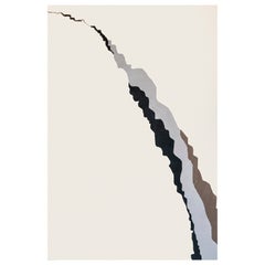 Alfombra Moderna de Lana Hand Made in Spain Blanca, Gris y Beige Abstracta Serenidad