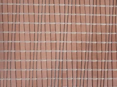 Modern Handwoven Blonde Leather Upholstered Bench with Walnut Base