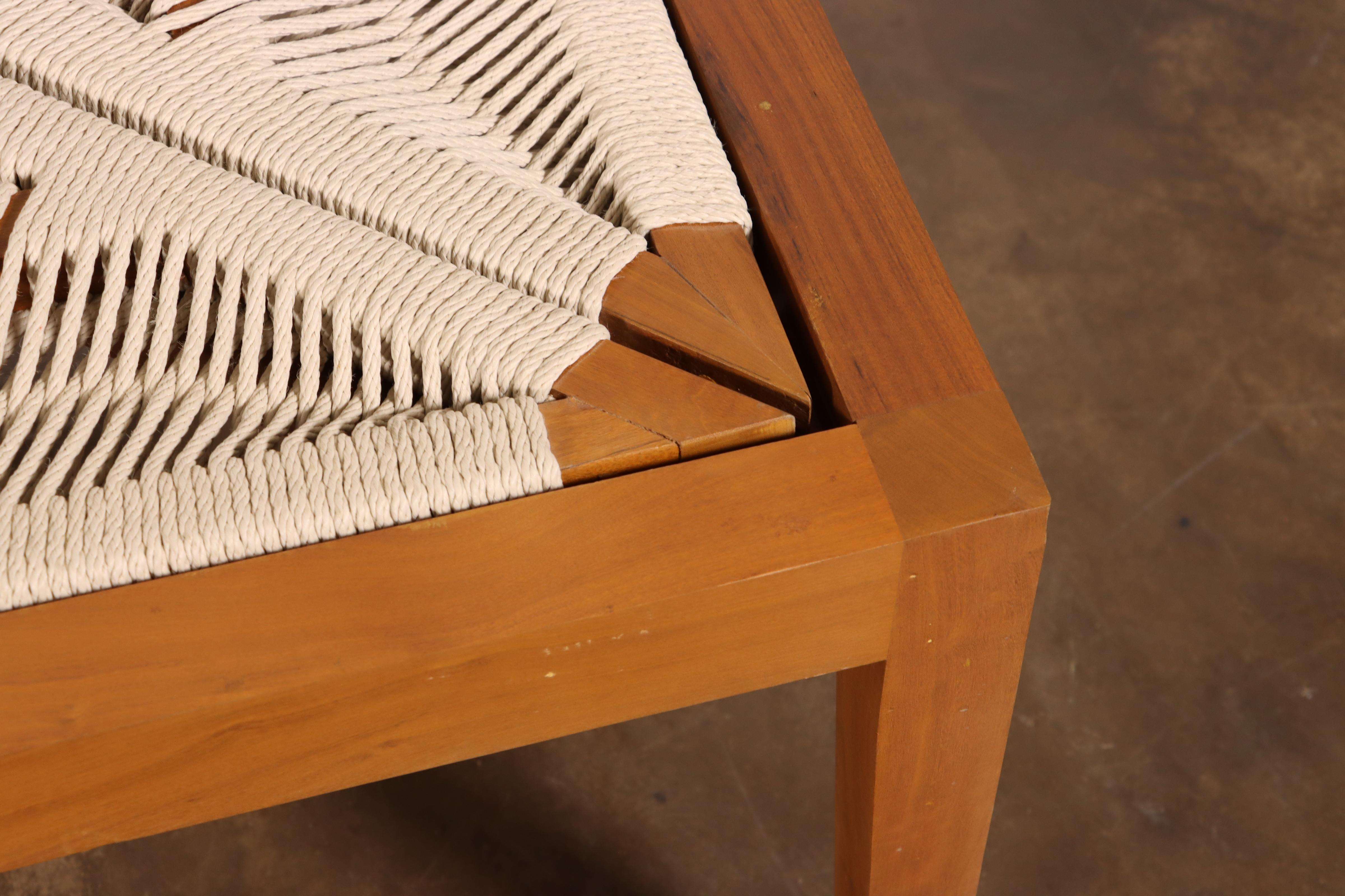 Modern Hand-Woven Cording Outdoor Banquette from Costantini 'In Stock' For Sale 3
