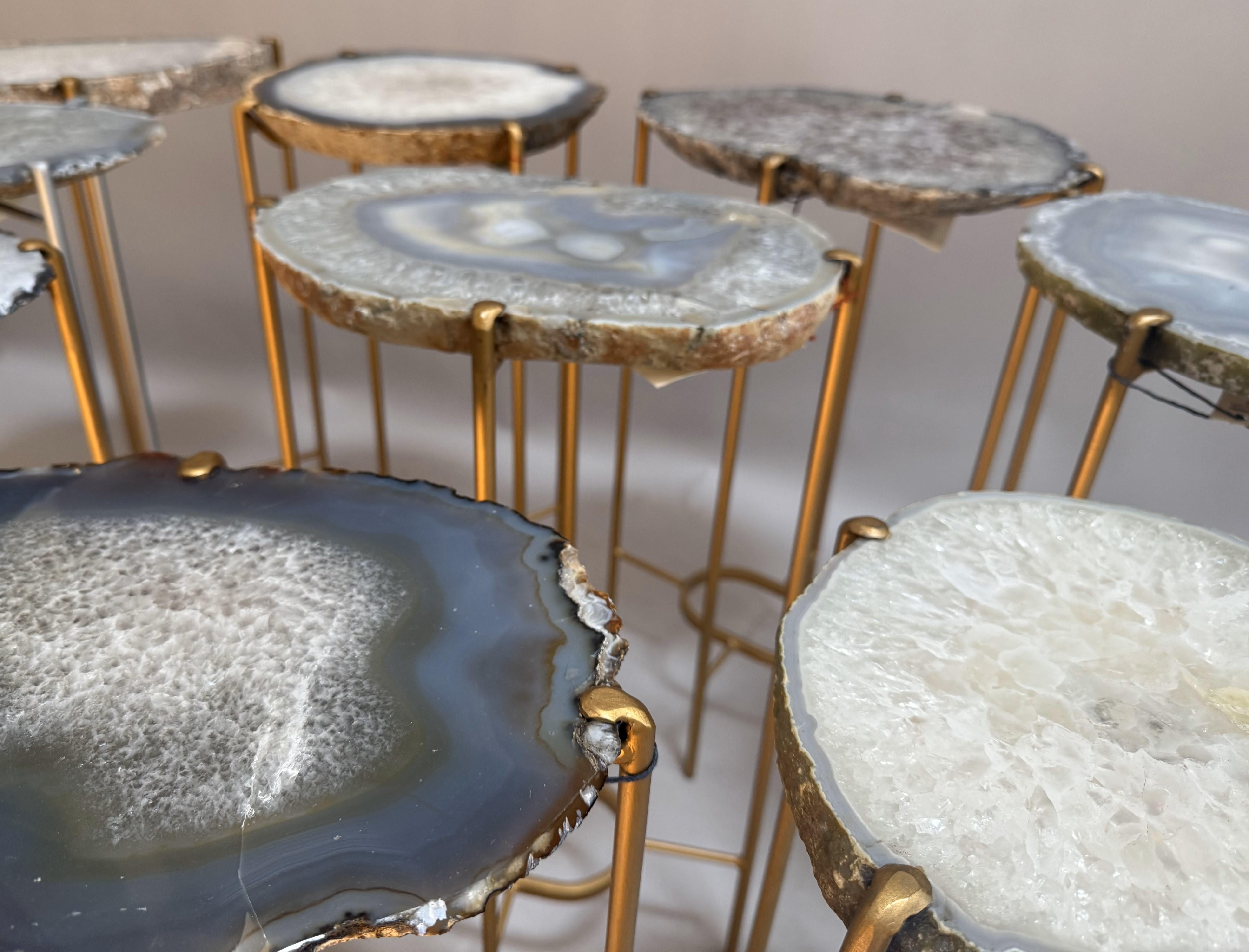 Modern Handcrafted Geode Drinks Table by Hastening Designs For Sale 1