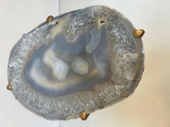 Modern Handcrafted Geode Drinks Table by Hastening Designs