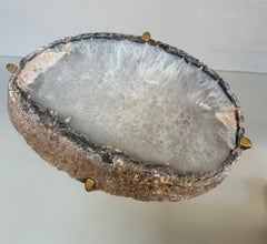 Modern Handcrafted Geode Drinks Table by Hastening Designs