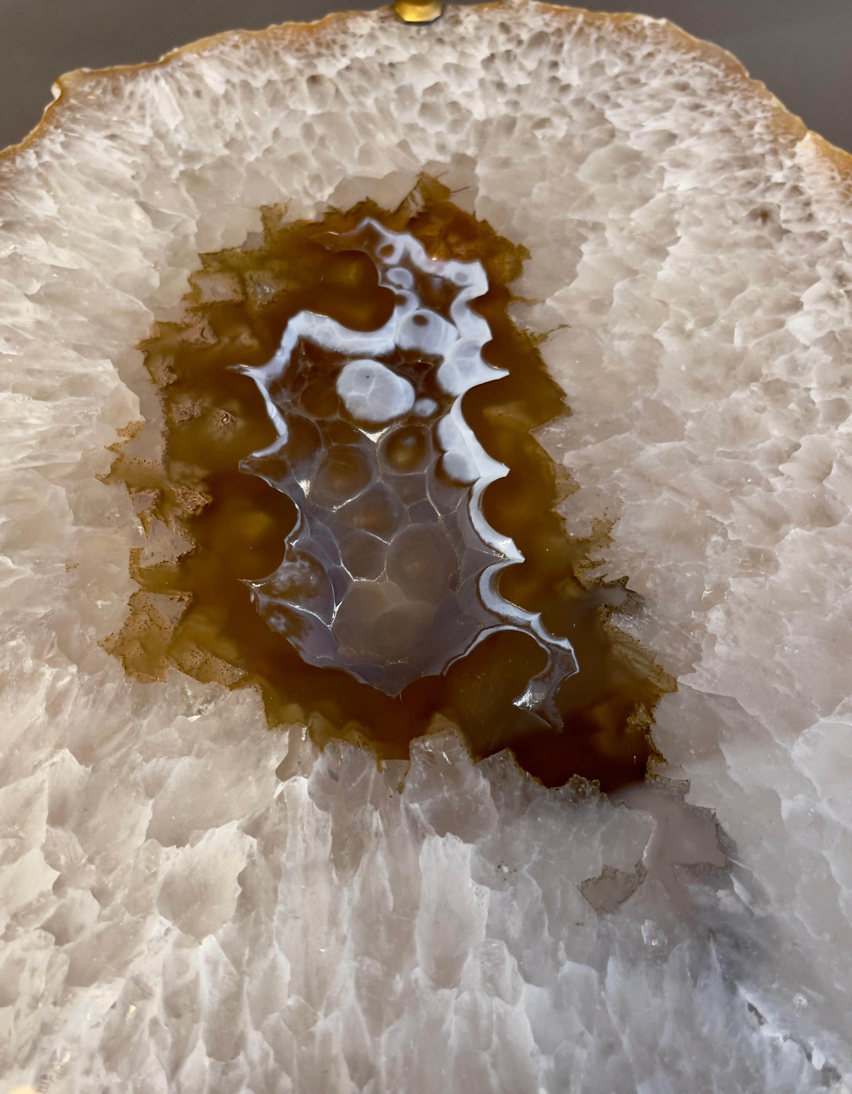 Hand-Crafted Modern Handcrafted Geode Drinks Table