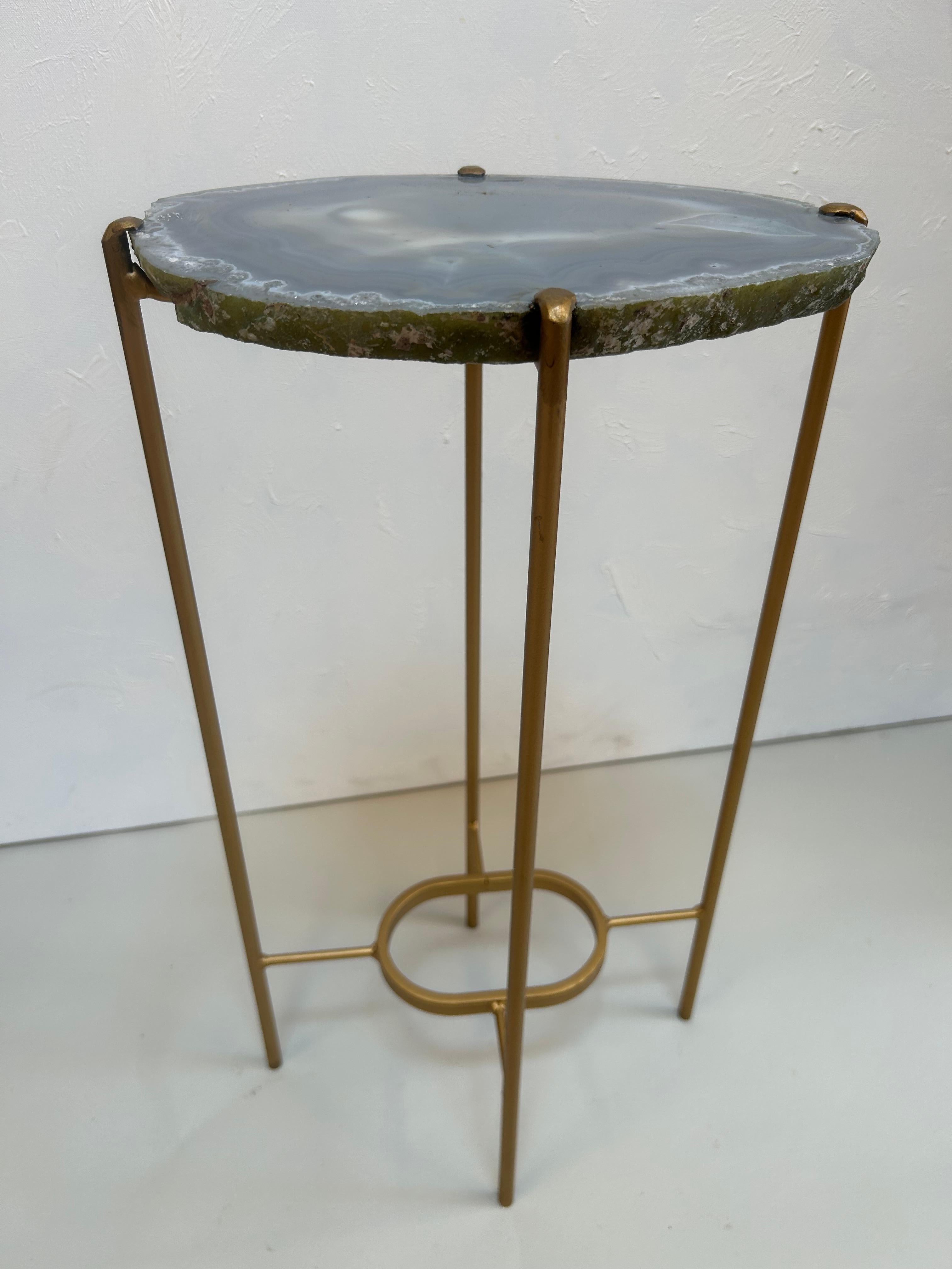 American Modern Handcrafted Geode Drinks Table by Hastening Designs For Sale