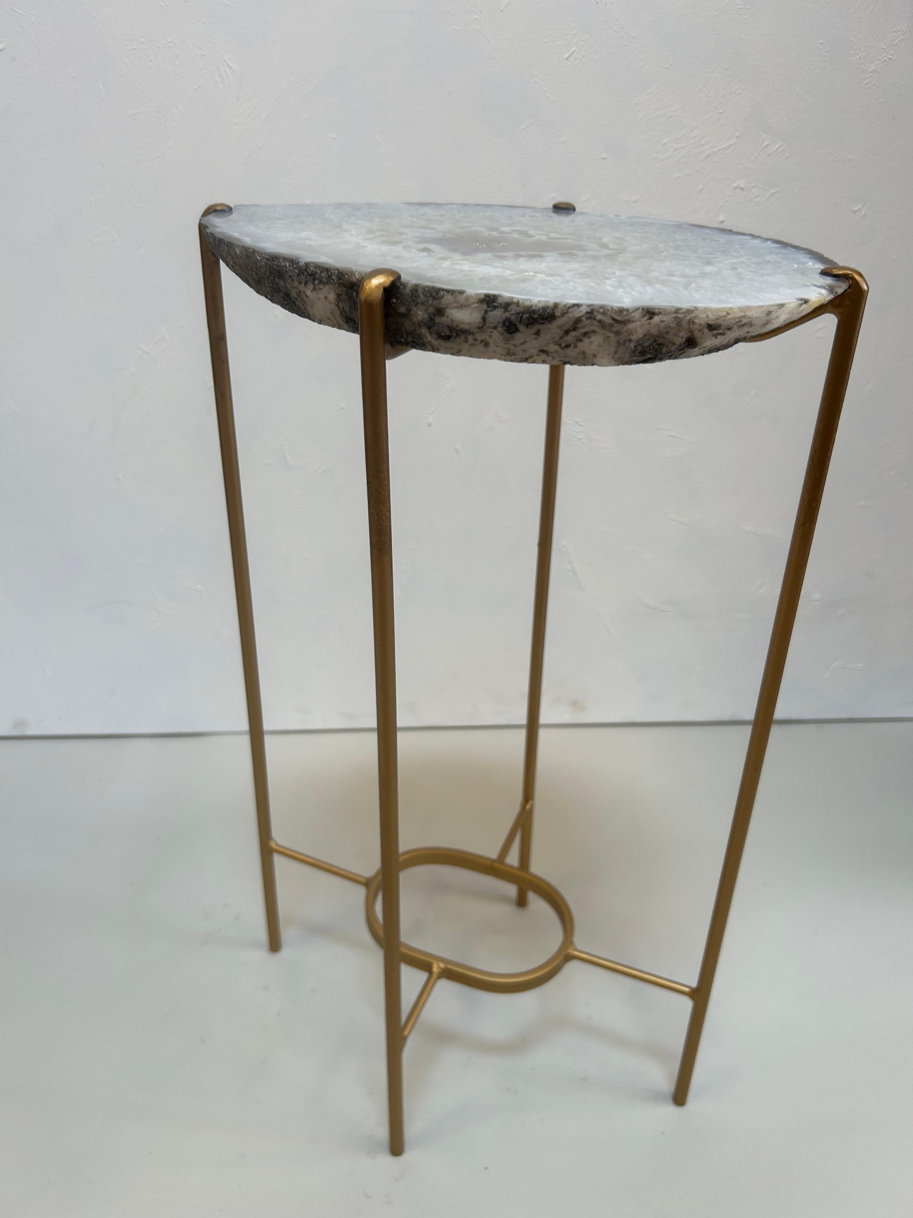 American Modern Handcrafted Geode Drinks Table by Hastening Designs For Sale