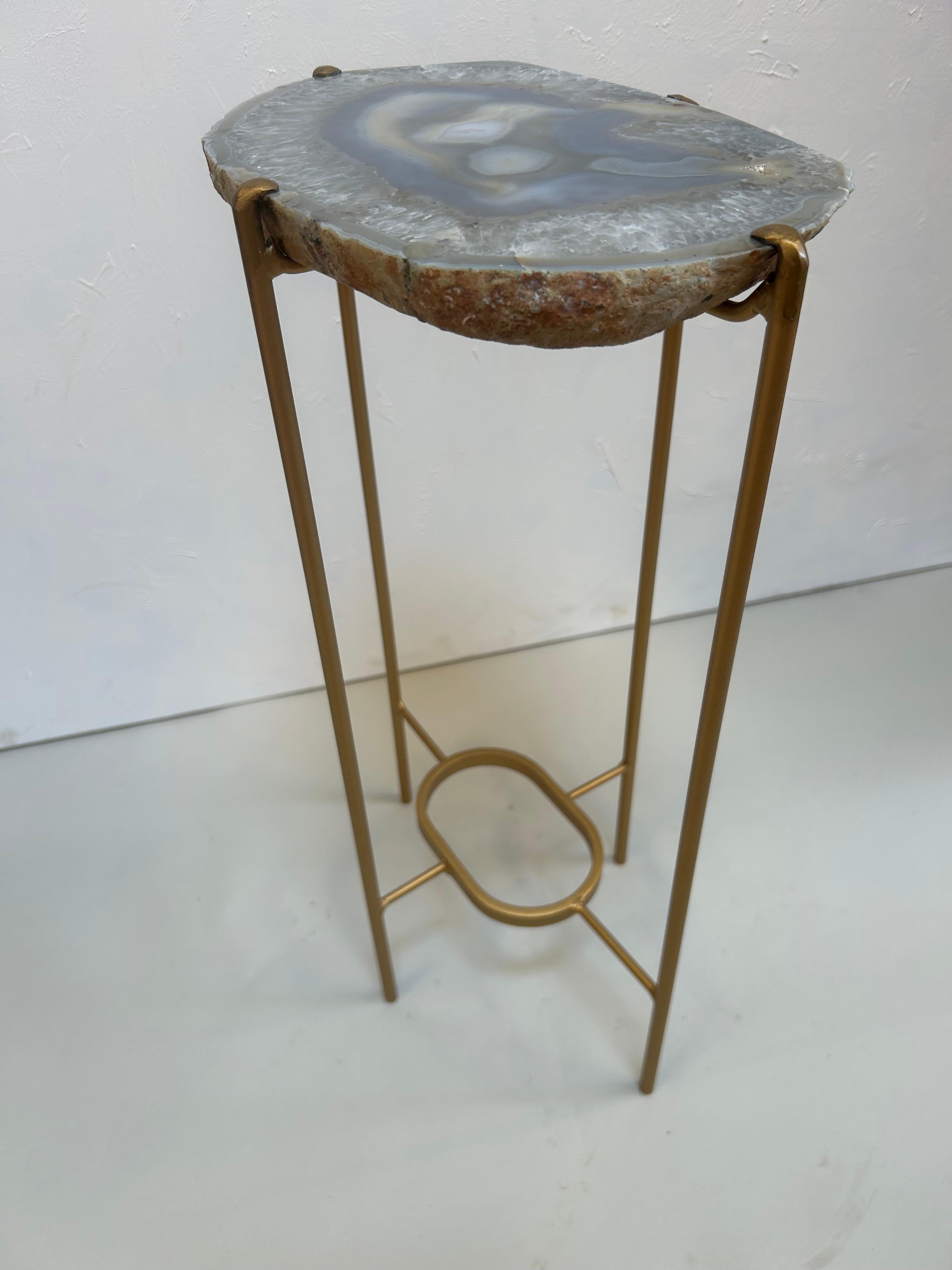 Organic Modern Modern Handcrafted Geode Drinks Table by Hastening Designs For Sale