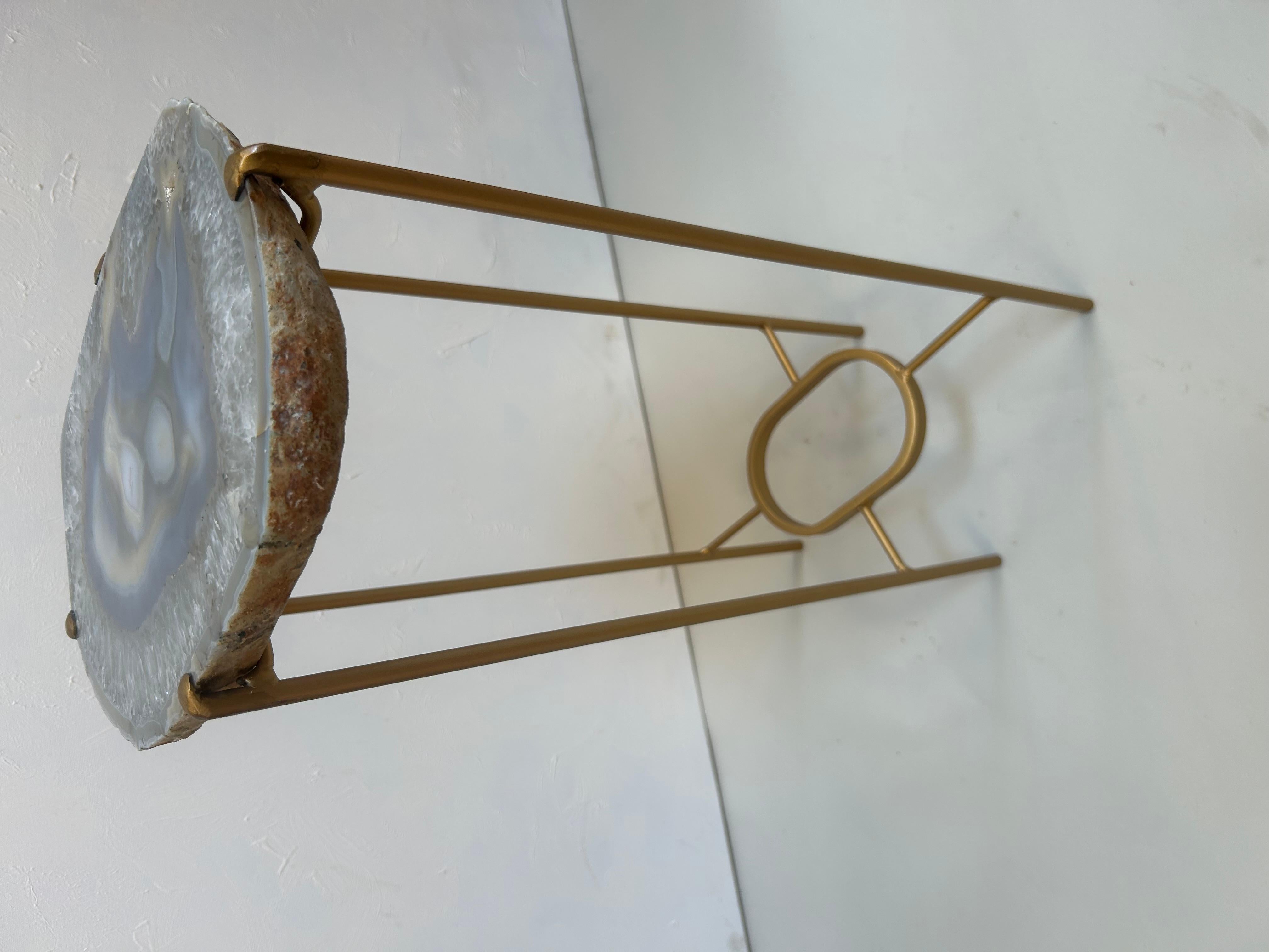 Organic Modern Modern Handcrafted Geode Drinks Table For Sale