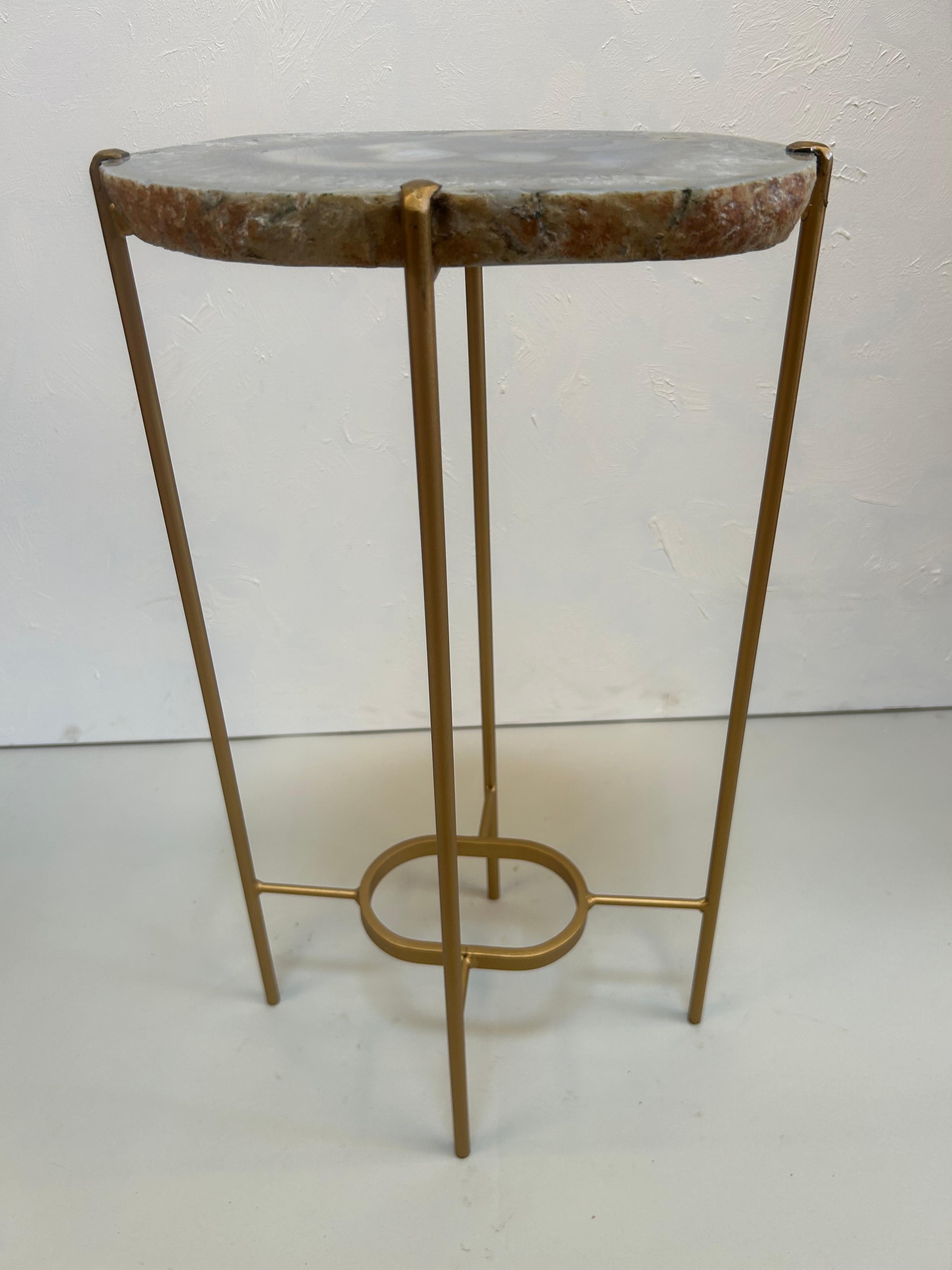 American Modern Handcrafted Geode Drinks Table by Hastening Designs For Sale