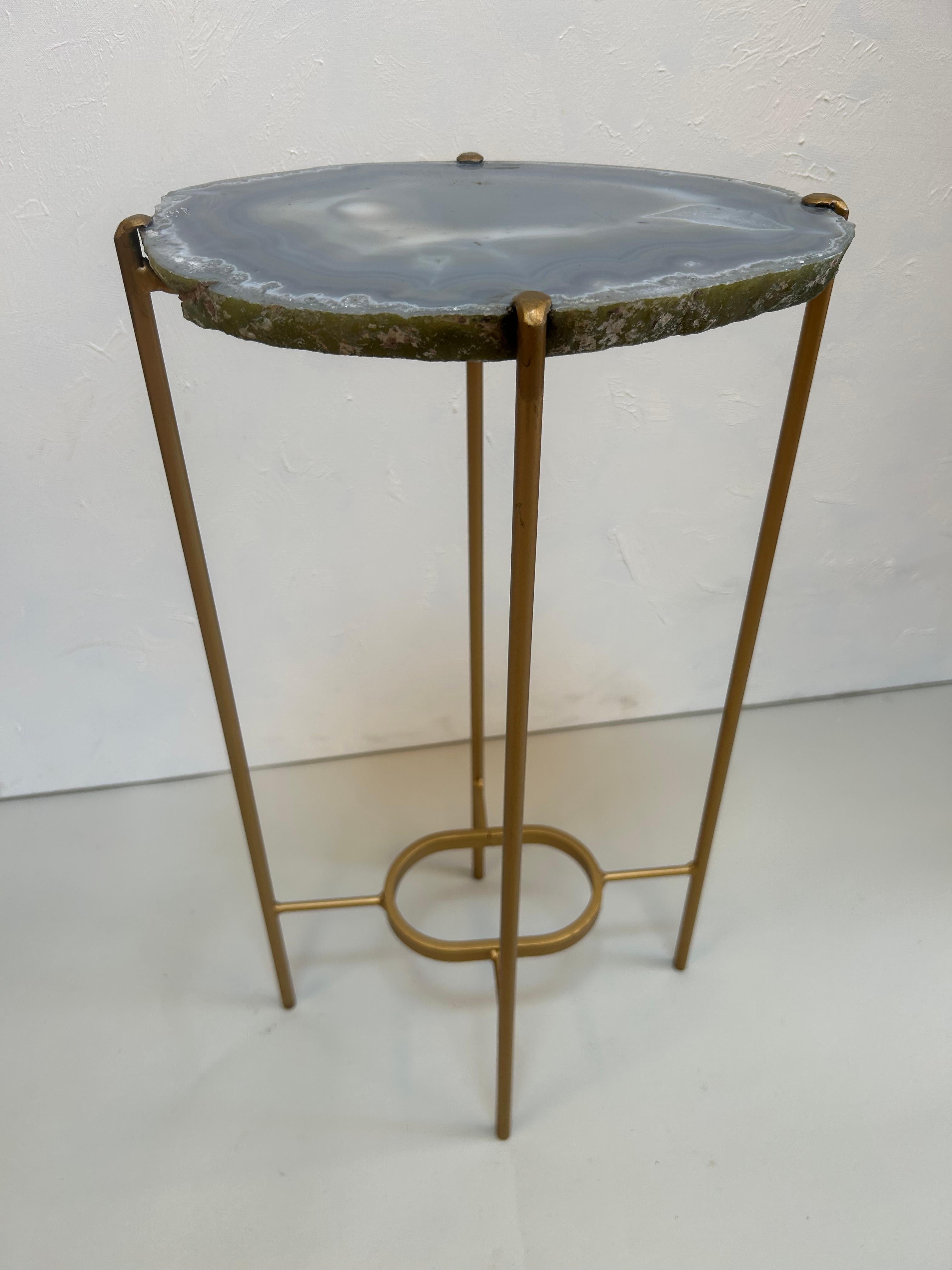 Modern Handcrafted Geode Drinks Table by Hastening Designs In New Condition For Sale In Middleburg, VA
