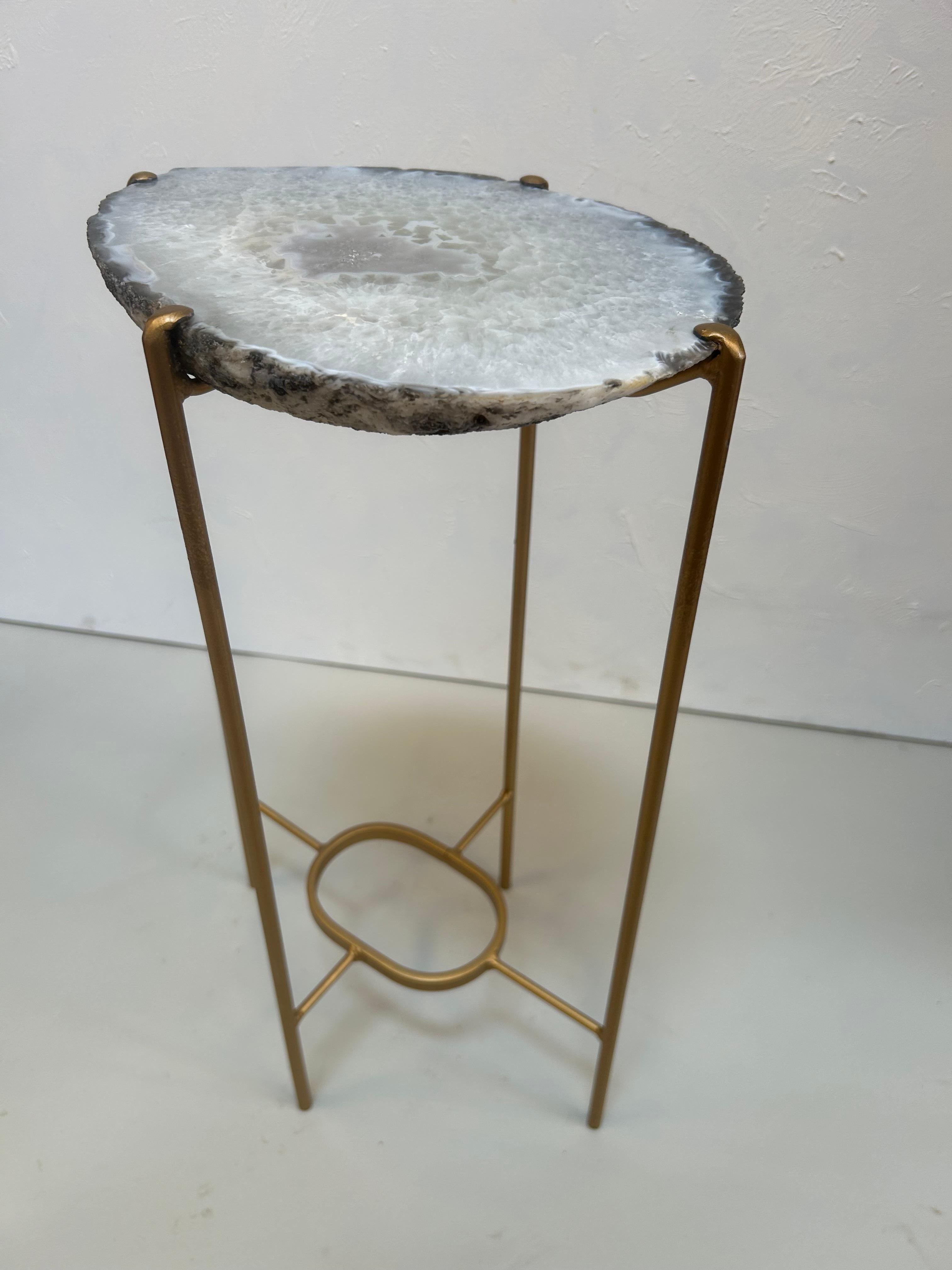 Modern Handcrafted Geode Drinks Table by Hastening Designs In New Condition For Sale In Middleburg, VA