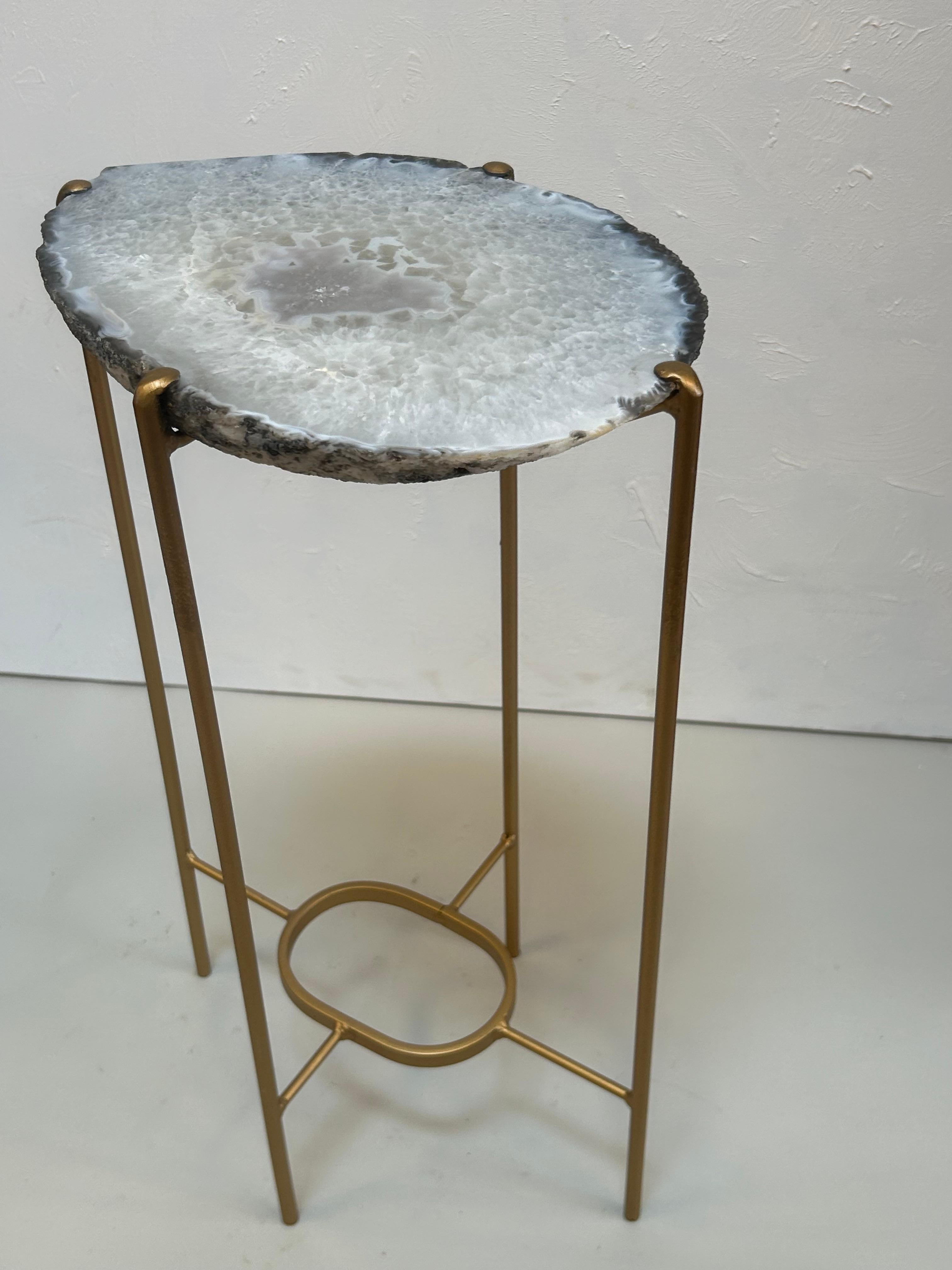 Contemporary Modern Handcrafted Geode Drinks Table by Hastening Designs For Sale