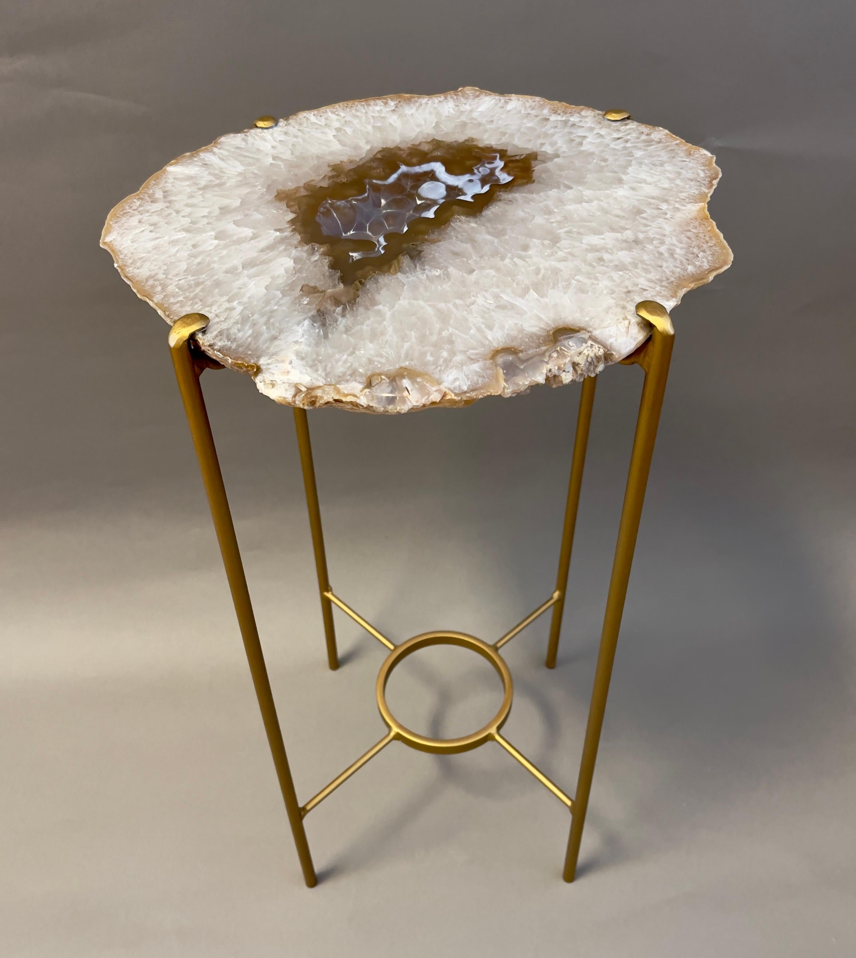Modern Handcrafted Geode Drinks Table 1