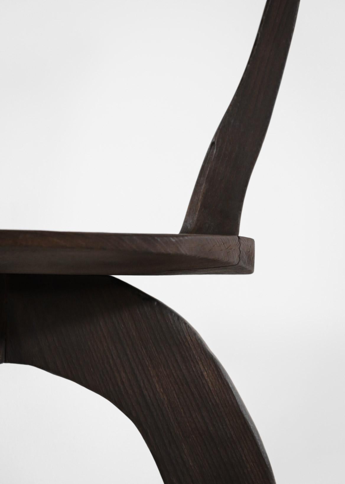 French Modern Handcrafted Wooden Chair 80/20 by Vincent Vincent olavi hanninen perriand For Sale